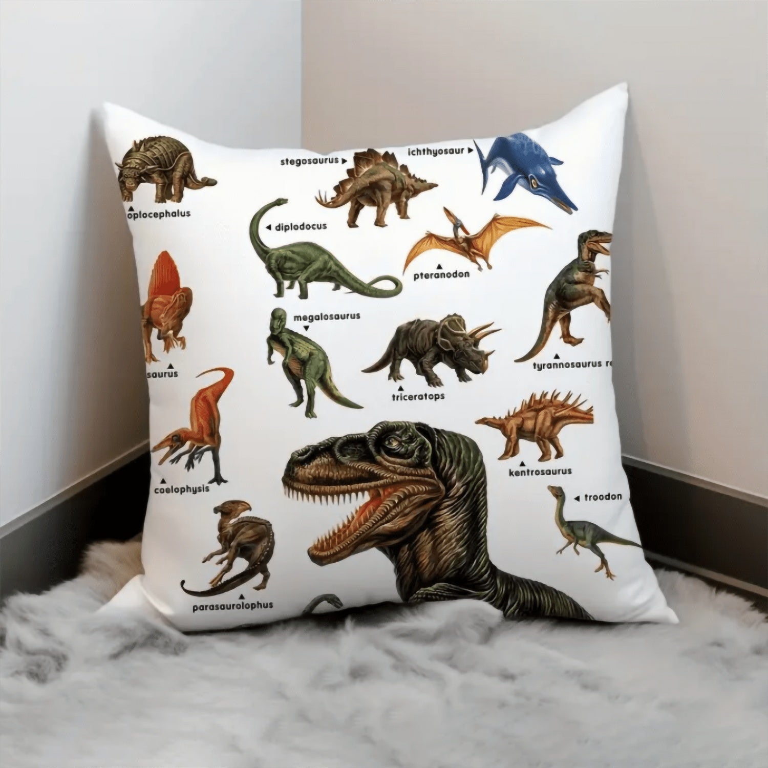 Wild Dinosaur Pillow Cover - Animal Dinosaur Pillowcase