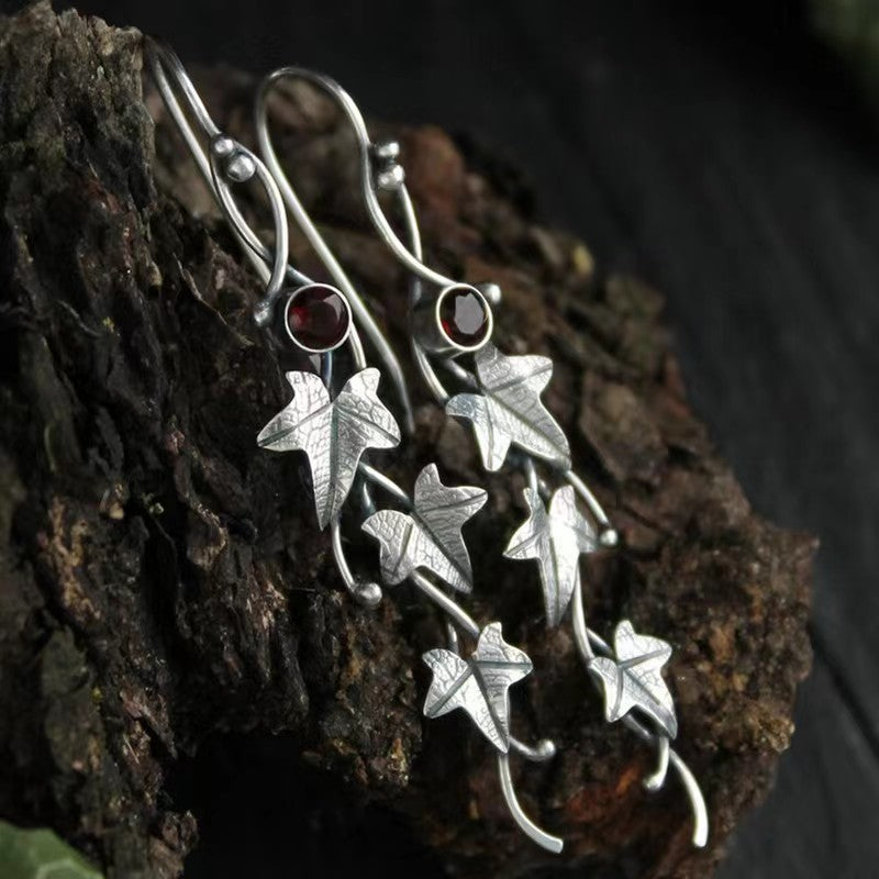 New European And American Creative Retro Leaf Earrings