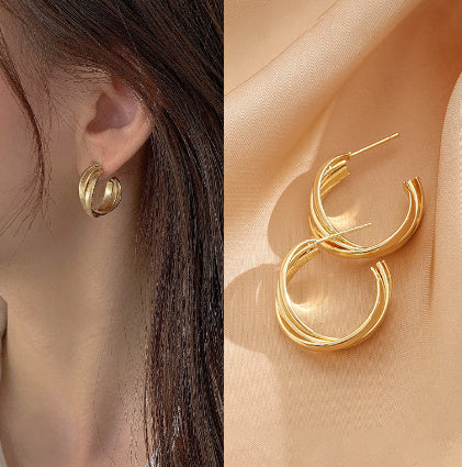 Wind Leaf Earrings Female Personality High-End Design Sense