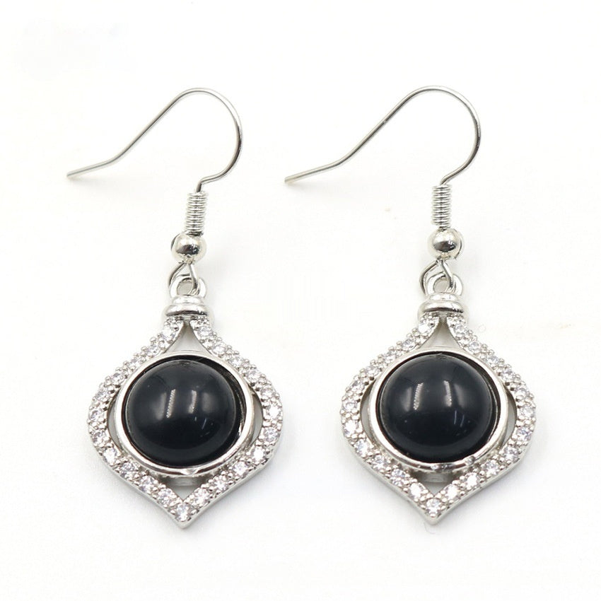 Amethyst Pack Beads Girls' Earrings Eardrops