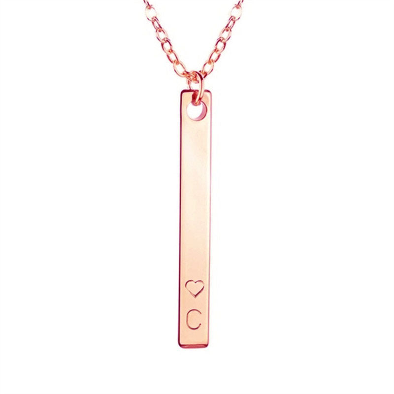 Custom A-Z Initial Letter Pendant Necklace – Gold Plated Chai