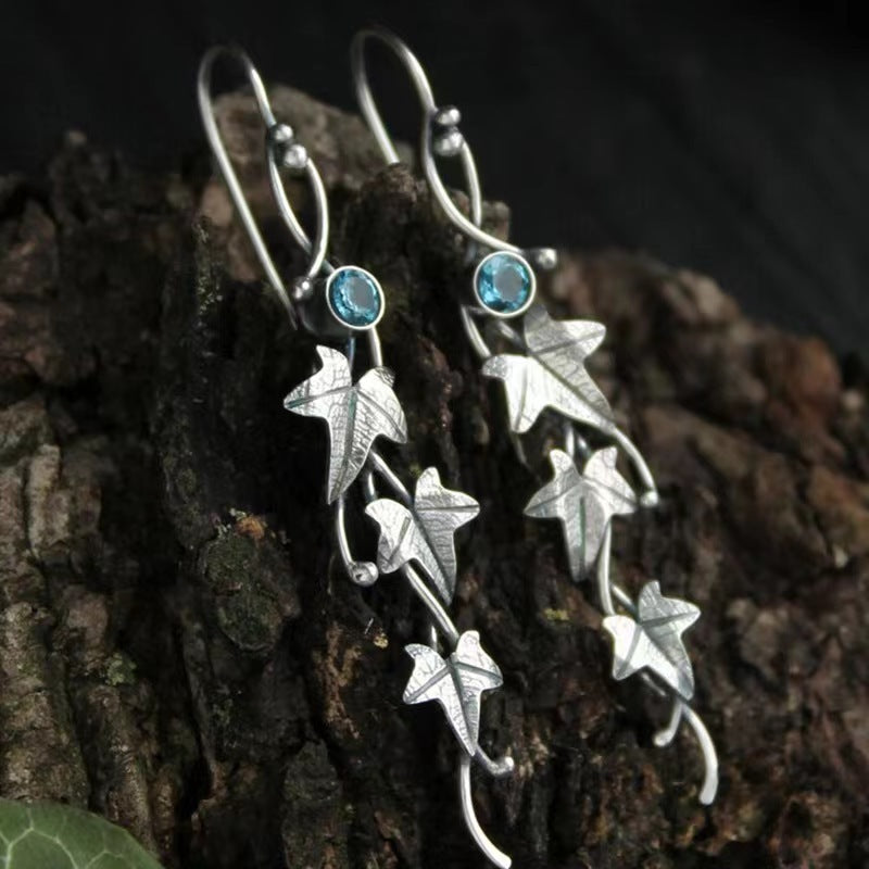 New European And American Creative Retro Leaf Earrings