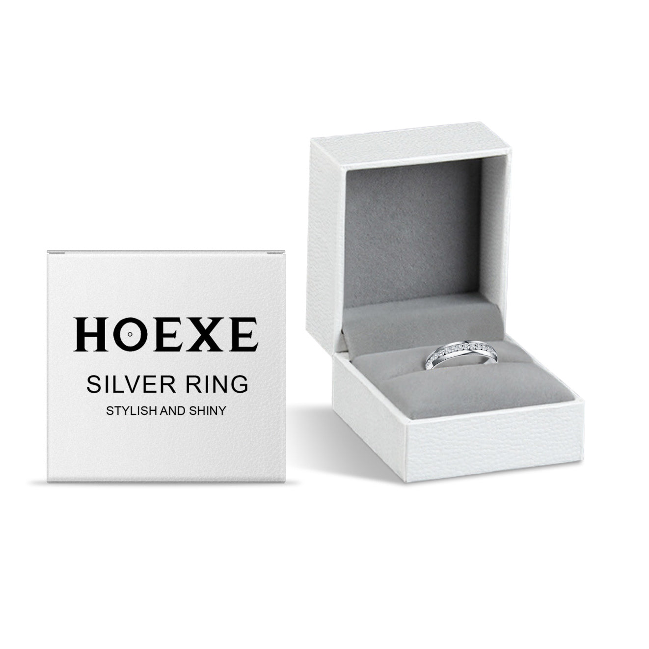 Hoexe Silver Dotted Diamond Ring Caring For Everyday Life, Comfortable To Wear, Sporty Rings For Men And Women