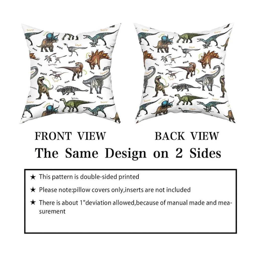 Wild Dinosaur Pillow Cover - Animal Dinosaur Pillowcase