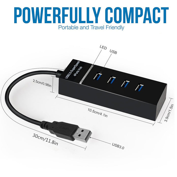 4 In 1 2.0 3.0 USB HUB Splitter High Speed Multi Splitter USB
